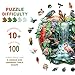 Purdicra Wooden Puzzles for Adults Paradise Garden Wooden Jigsaw Puzzle Unique Animal Shaped Wood Puzzles Adult Christmas Birthday Gifts for FriendsFamily Home Decor 85 81in 100pcs - Image 4
