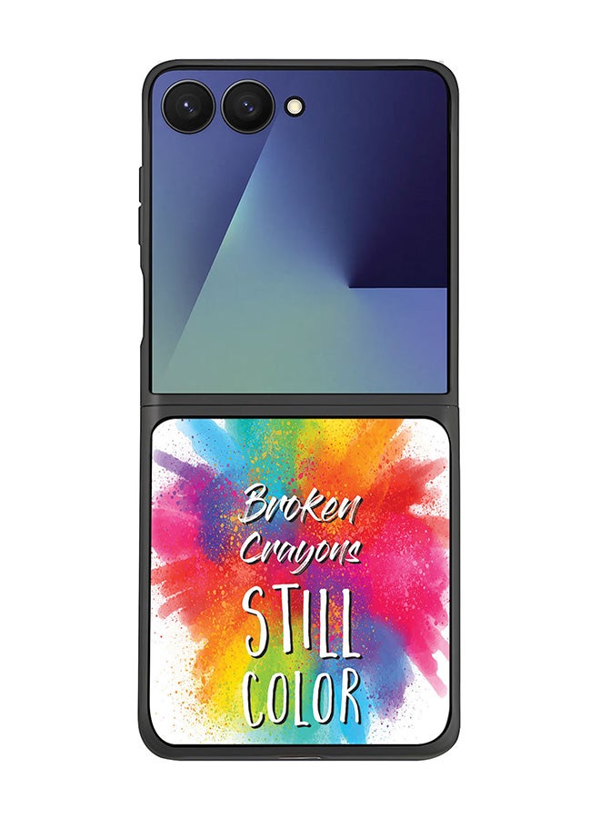 Stylizedd For Samsung Galaxy Z Flip7 Case,Slim fit Camera Protection, Shockproof Thin Phone cover  -  Broken Colors