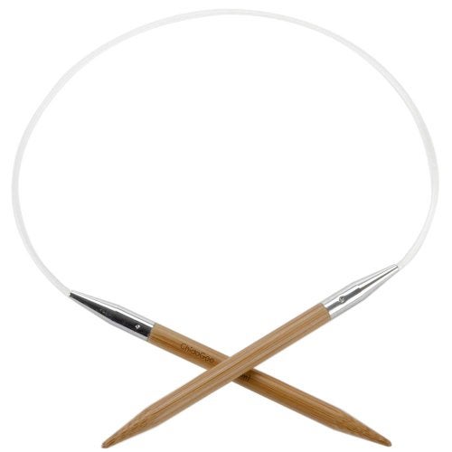 ChiaoGoo Circular 16 inch (41cm) Bamboo Dark Patina Knitting Needle Size US 8 (5mm) 2016-8 - Image 2
