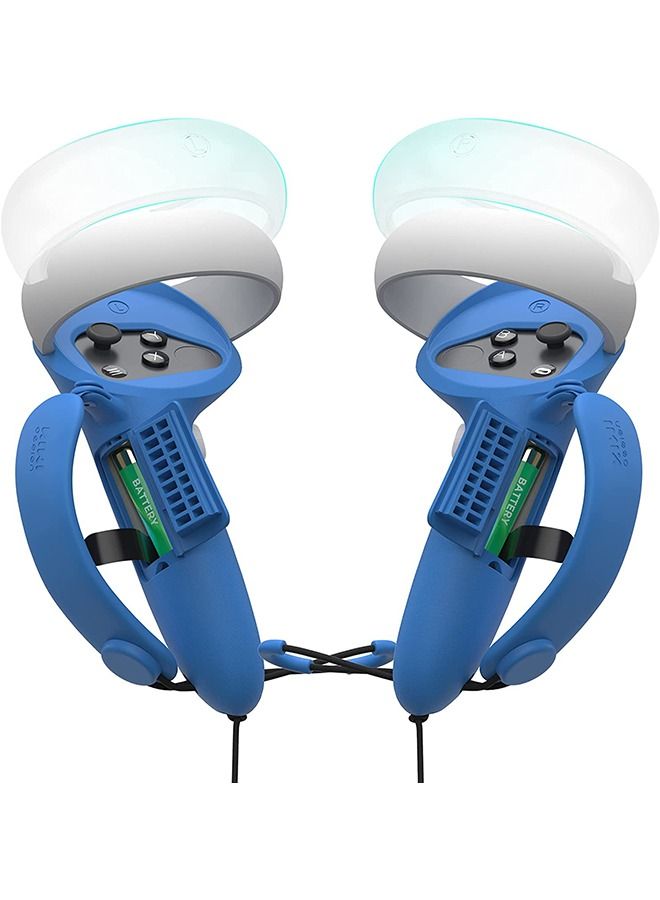 KIWI design Controller Grips Cover with Battery Opening Adjustable with Knuckle Straps Suitable for Large Hands Compatible with META Quest 2 - Image 1