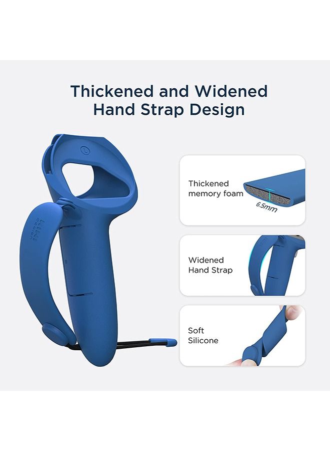 KIWI design Controller Grips Cover with Battery Opening Adjustable with Knuckle Straps Suitable for Large Hands Compatible with META Quest 2 - Image 4
