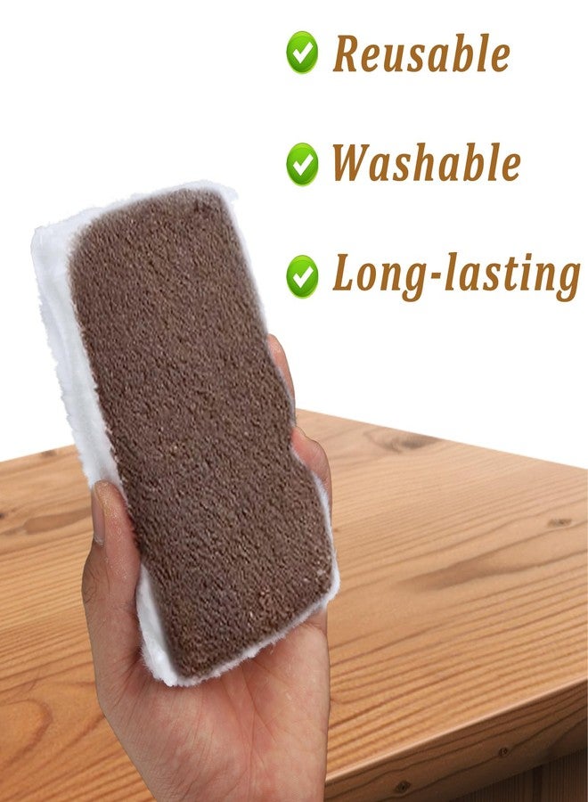 FMOACEN 20 Pcs Wood Stain Applicator Pads, Wood Lint and Snag Free Applicator Pads Reusable Fiber Staining Pad Square Thick Rags Cloth for Wood Stain and Oil Based Finishes, White - Image 4