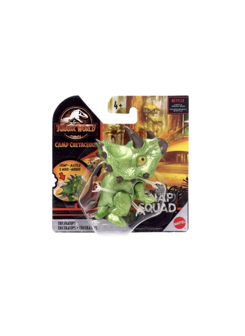 JURASSIC WORLD - Jurassic World Camp Cretaceous Snap Squad Triceratops Mini Figure - Image 1