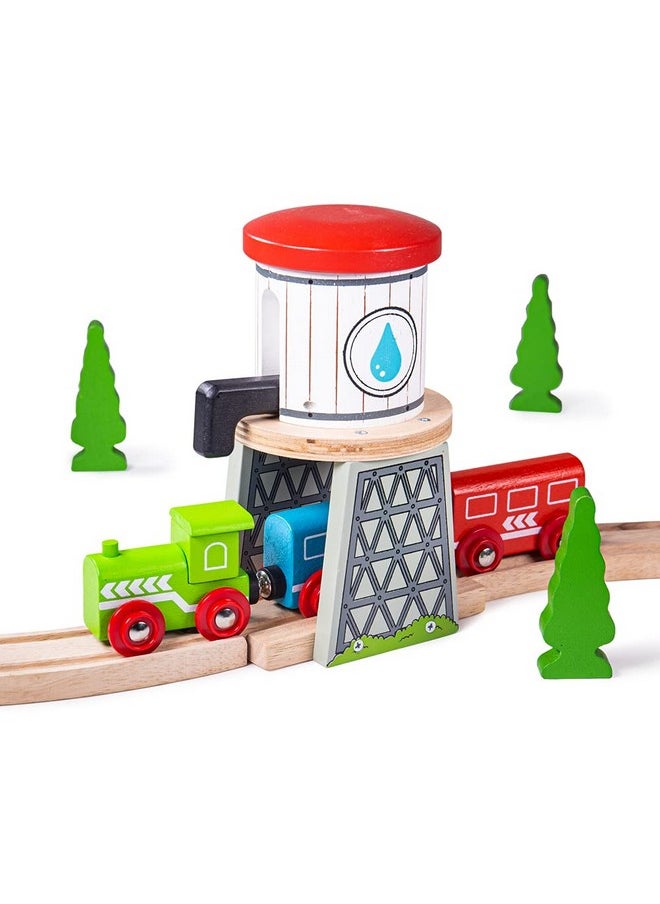 Bigjigs Rail Bigjigs Rail Wooden Water Tower - Other Major Wood Rail Brands are Compatible  - Image 1