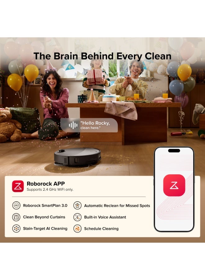 roborock Qrevo Edge 2 Robot Vacuum and Mop(Upgraded from S8 MaxV Ultra) 25000Pa, 3.14'' Ultra-Slim, Zero-Tangle AI Object Recognition, 176℉ Hot Water Mop Washing & Auto-Drying Edge Cleaning Black - Image 4