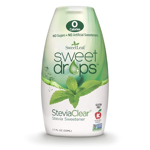 SweetLeaf Sweet Drops - Flavored Liquid Sweetener, Stevia Extract, Zero Calories, Gluten Free, Keto Friendly, Non GMO, Natural Flavors, Sugar Alternative - Stevia Clear, 1.7 Fl Oz (Pack of 1) - Image 1