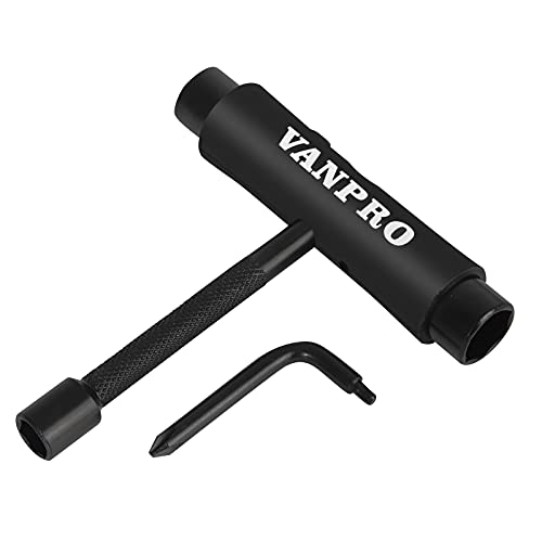 Vanpro skateboard tools skate tool all in oneUsed for installation and maintenance of various skateboards and roller skates，etc.(Snow Upgrade-black, Pack of 1) - Image 1