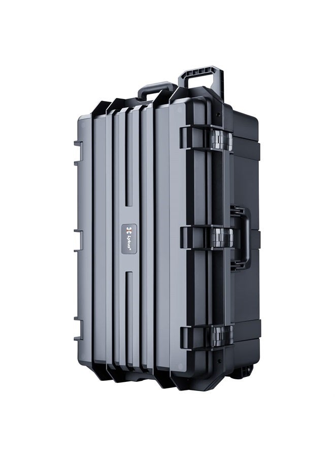 Lykus HC-7530 Large Waterproof Hard Case with Wheels and Customizable Foam, Interior Size 29.5x17.7x11.8 inch, Suitable for cameras, lenses, electronic equipment and more - Image 1