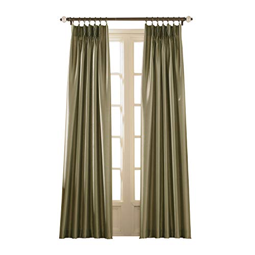 Curtainworks 1Q800008BZ Marquee Faux Silk Pinch Pleat Curtain Panel, 30 by 108", Bronze - Image 4