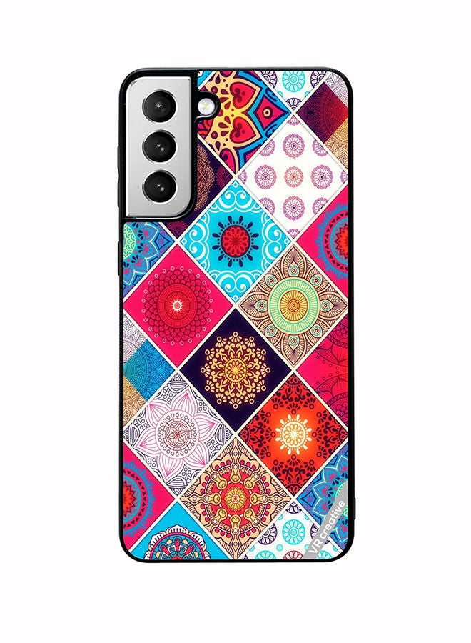 VR CREATIVE Protective Case Cover For Samsung Galaxy S22 Plus 5G Flower Pattern Design Multicolour - Image 1