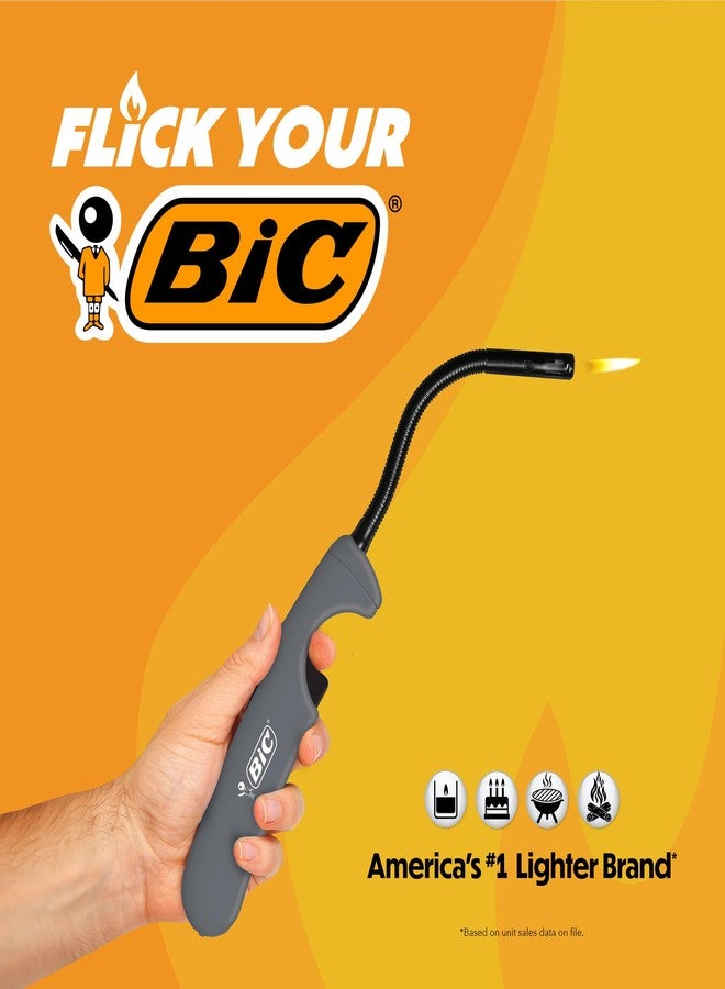 BIC Multi Purpose Lighter with Long Flex Wand, Great Lighter for Candles, Grills and Fireplaces, 4 Count Pack of Lighters, Assorted Colors - Image 5