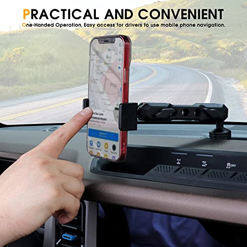 BESTAOO Dash Phone Holder, 360° Adjustable Aluminum Console Mount Phone Stand for Ford Bronco 2021 2022 2023 2024 2025 2/4 Door Accessories(Standard) - Image 3