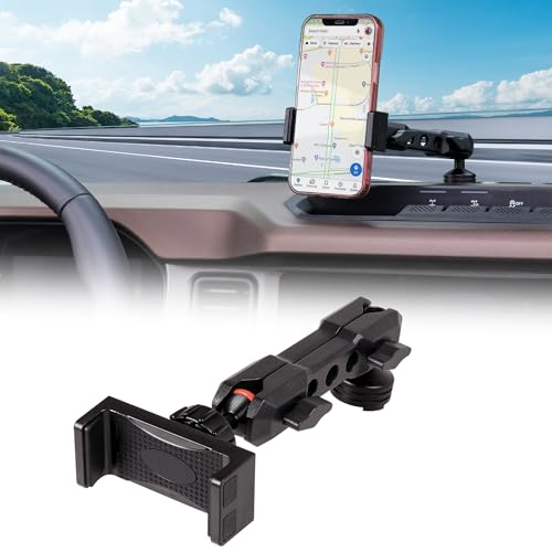 BESTAOO Dash Phone Holder, 360° Adjustable Aluminum Console Mount Phone Stand for Ford Bronco 2021 2022 2023 2024 2025 2/4 Door Accessories(Standard) - Image 1