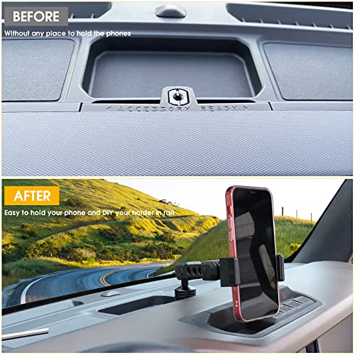 BESTAOO Dash Phone Holder, 360° Adjustable Aluminum Console Mount Phone Stand for Ford Bronco 2021 2022 2023 2024 2025 2/4 Door Accessories(Standard) - Image 4