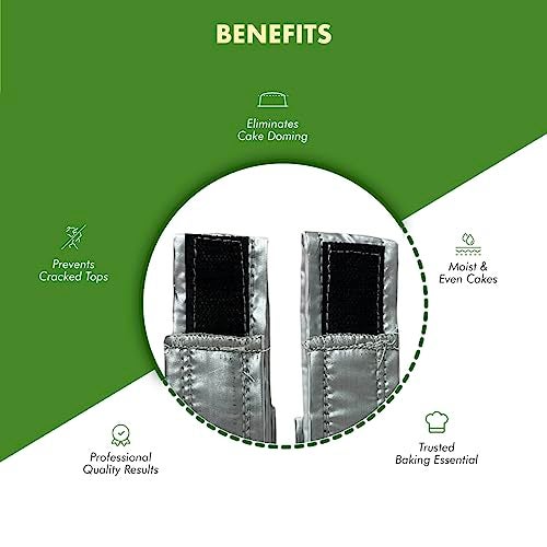 Regency Wraps EvenBake CakeStrips, Aluminized Cotton Band with Secure Velcro-like Closure to Create Moist, Even Layers, Pack of 2, Silver, 30", fit 8-9" cake pans - Image 2