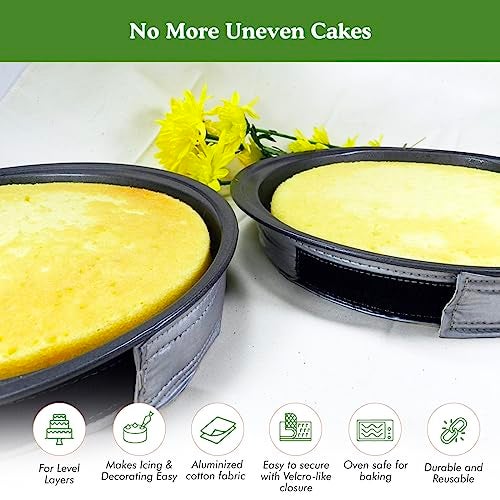 Regency Wraps EvenBake CakeStrips, Aluminized Cotton Band with Secure Velcro-like Closure to Create Moist, Even Layers, Pack of 2, Silver, 30", fit 8-9" cake pans - Image 3