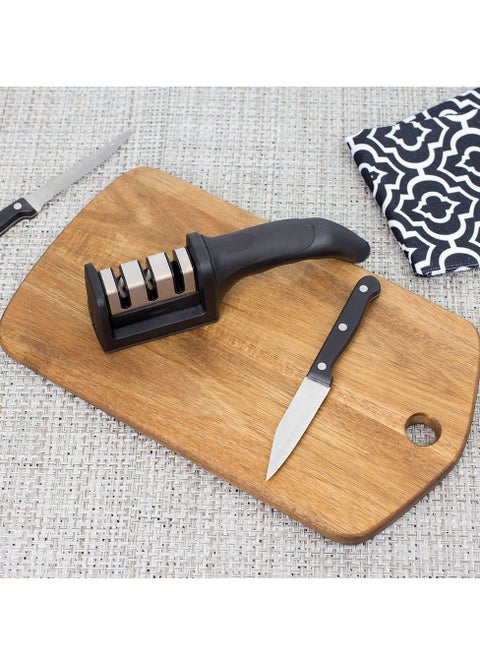 Professional 3 Stages Knife Sharpener Black