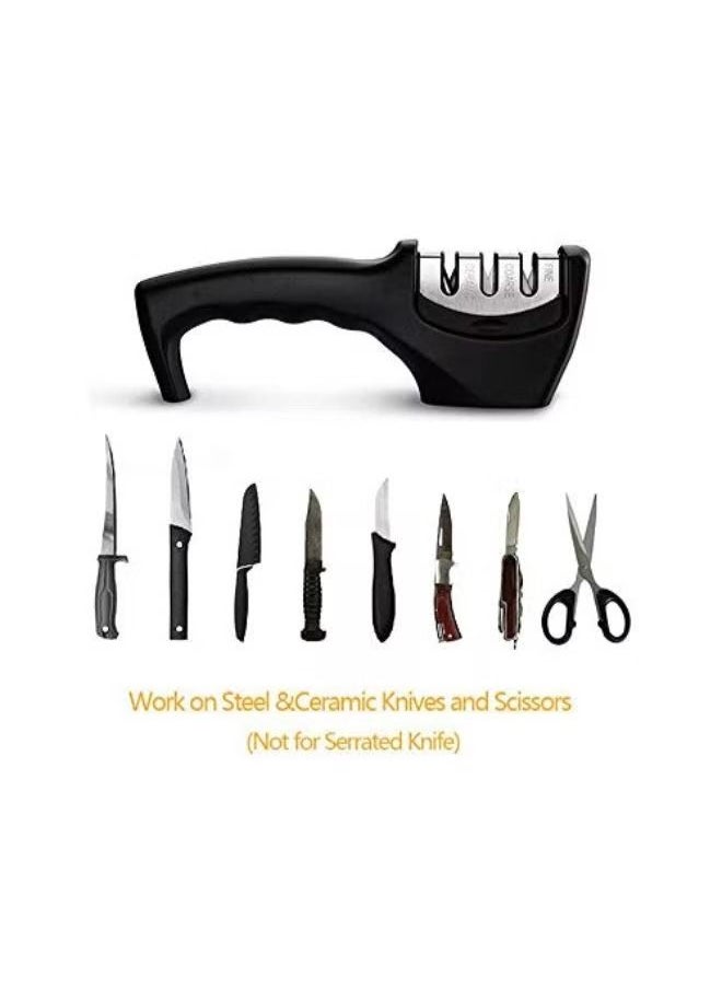 HEXABEX - Professional 3 Stages Knife Sharpener Black - Image 1