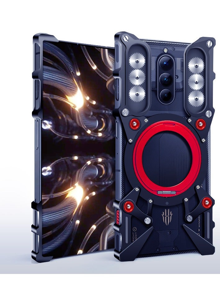 general Metal Case Compatible with Nubia red magic 10 pro, Premium Aluminum Cool Gear Style Shockproof case with Kickstand Rotatable Magnetic Holder - Image 1