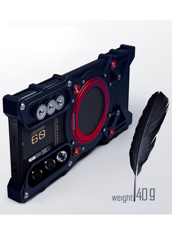 general Metal Case Compatible with Nubia red magic 10 pro, Premium Aluminum Cool Gear Style Shockproof case with Kickstand Rotatable Magnetic Holder - Image 4