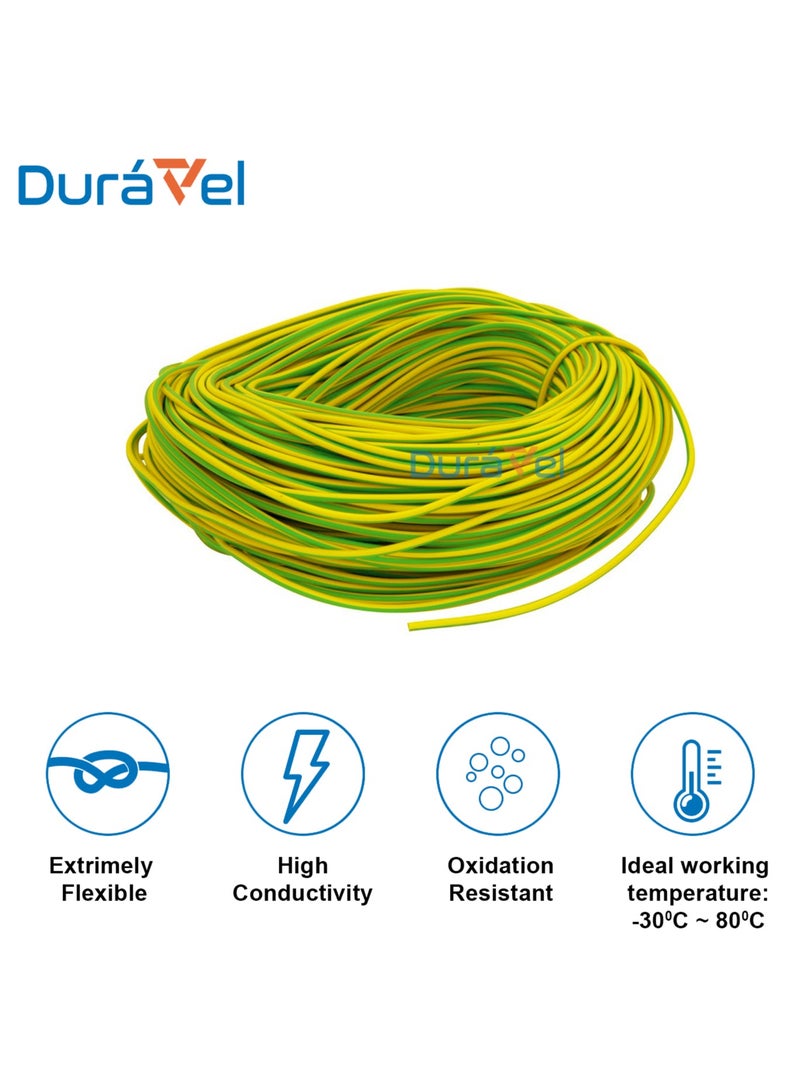 Duravel Duravel Copper Wire Conductor for Electrical Power Transmission (YELLOW-GREEN 20 METER, 1.5MM)  - Image 4