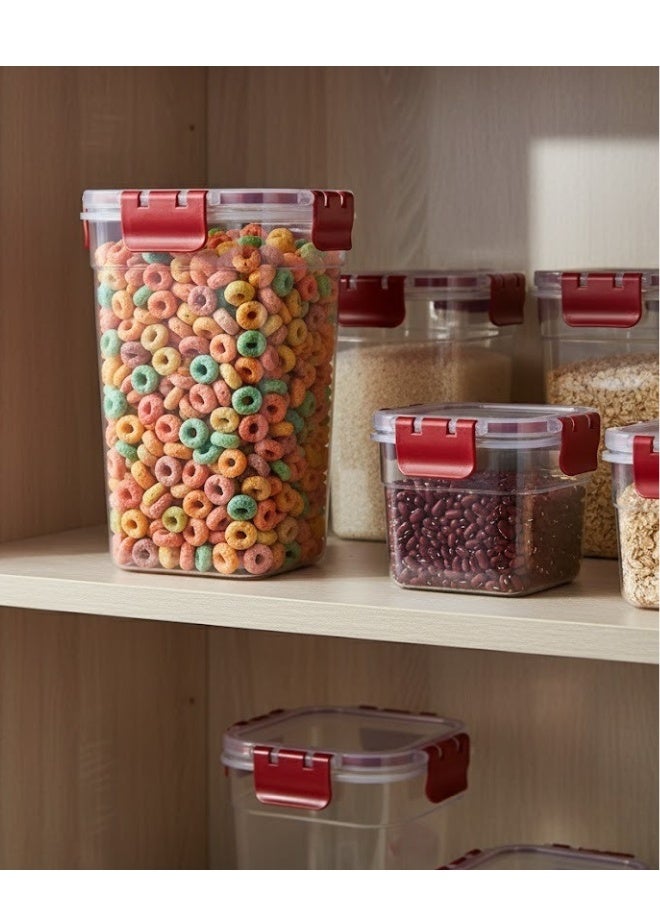 Happy Home Food Storage Container1100ml with 4 Locking Clips – Airtight Leakproof Lid – Suitable for Refrigerator, Microwave, and Freezer – Ideal for Storing Large Meals, Salads, Legumes, Snacks, and Dry Food – Durable Kitchen Organizer Box – Safe, Easy-to-Clean Plastic for Everyday Use - Image 3