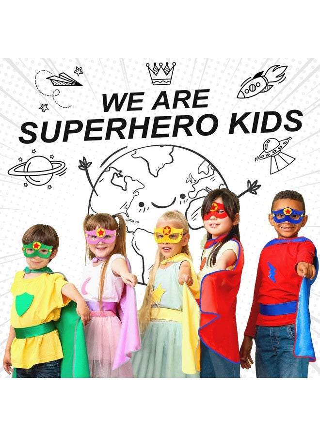 iROLEWIN Superhero-Capes for Kids Bulk 20 Pack Superhero Party Favors Toddler Dress-up Halloween Group Costumes Pretend Play - Image 4