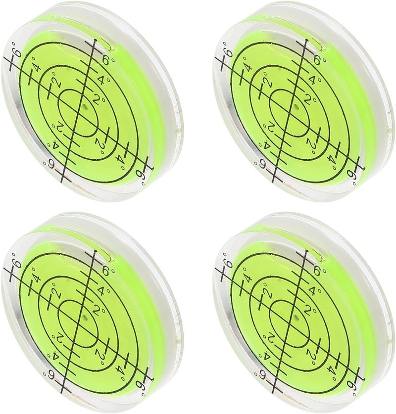 KICHOUSE 4pcs Mini Bubble Level Compact Spirit Level Small Measuring Tool 32x7mm for DIY Layout Picture Hanging and Bathroom Gauge - Image 1