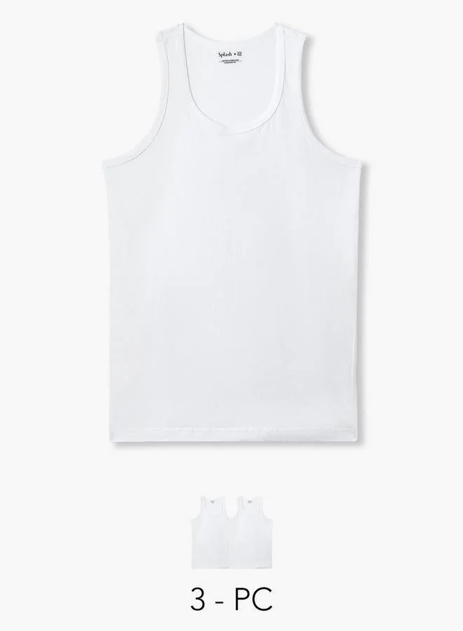 Splash FAV Men Cotton Vest - Pack of 3
