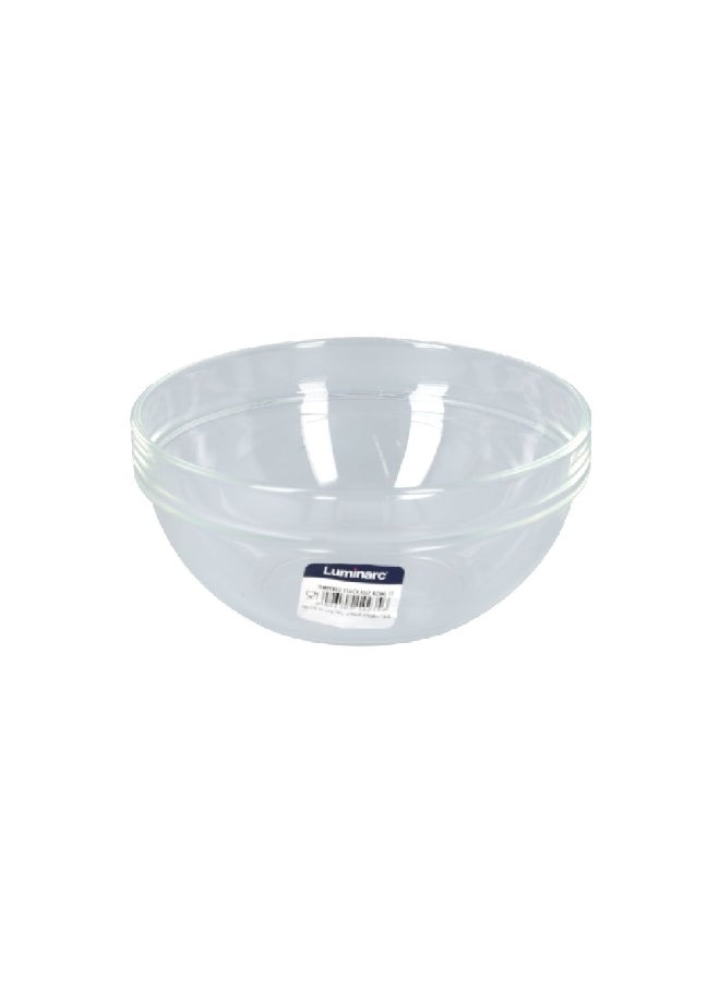 Luminarc Premium Tempered Glass Stackable Salad Bowl Clear 10.16 x 23 x 23 cm N3695(73113) - Image 1