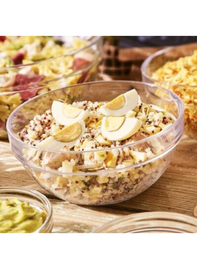 Luminarc Premium Tempered Glass Stackable Salad Bowl Clear 10.16 x 23 x 23 cm N3695(73113) - Image 3