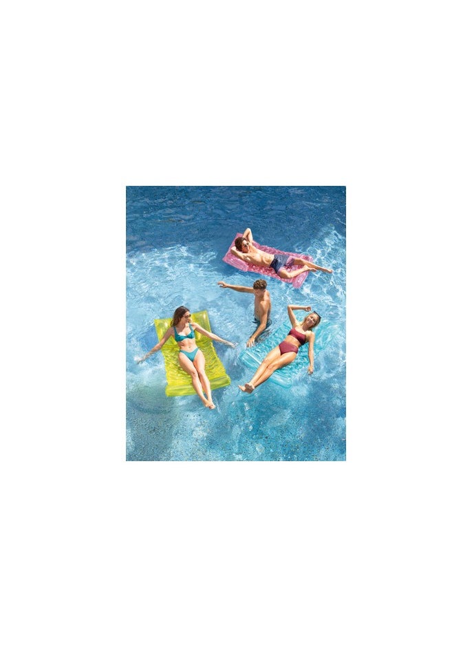 INTEX Transparent Water Hammock Float, 1.73m x 89cm, Assorted Colors 