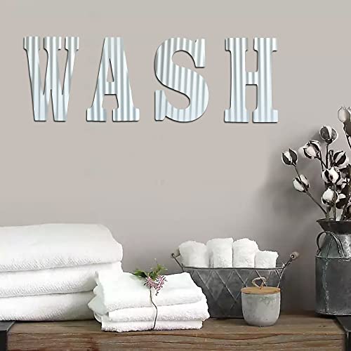 COLLECTIVE HOME - 12" Metal Letter Wall Decor, White Galvanized Steel Numbers, Rustic Hanging Symbols, Corrugated Decoration, House Number, 2023 (S) - Image 2