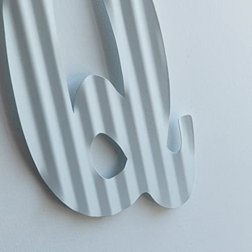 COLLECTIVE HOME - 12" Metal Letter Wall Decor, White Galvanized Steel Numbers, Rustic Hanging Symbols, Corrugated Decoration, House Number, 2023 (S) - Image 5