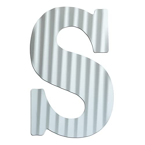 COLLECTIVE HOME - 12" Metal Letter Wall Decor, White Galvanized Steel Numbers, Rustic Hanging Symbols, Corrugated Decoration, House Number, 2023 (S) - Image 1