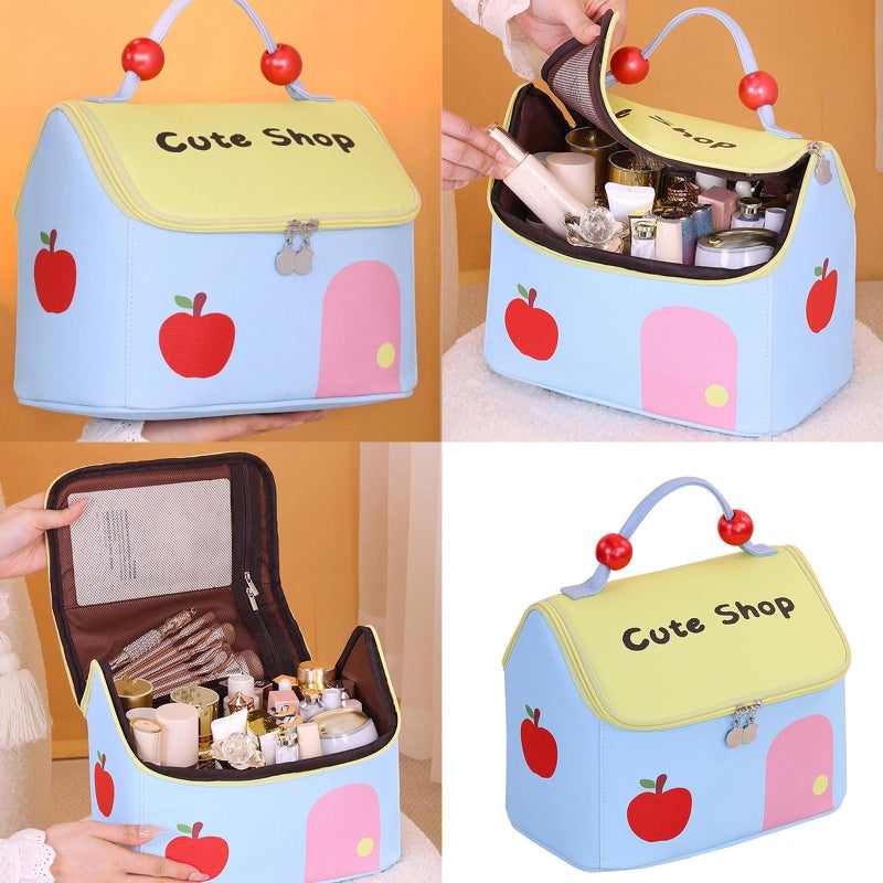 Light Coffee Large Capacity Handheld Makeup Bag Washable Cosmetic Toiletry Travel Storage - Image 3