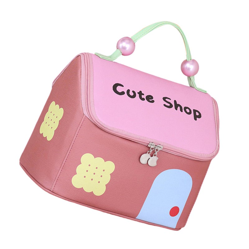 Light Coffee Large Capacity Handheld Makeup Bag Washable Cosmetic Toiletry Travel Storage - Image 2