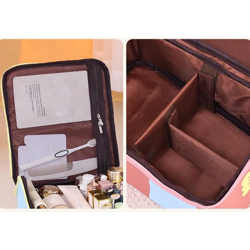 Light Coffee Large Capacity Handheld Makeup Bag Washable Cosmetic Toiletry Travel Storage - Image 5