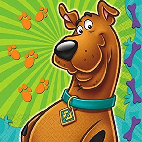 Multicolor ScoobyDoo Beverage Paper Napkins 5 x 5 Pack Of 16 Perfect For Themed Parties Celebrations