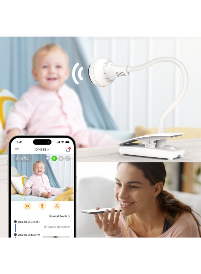 Chillax Giraffe Pro Max Dual-Mode Baby Monitor System, 5" Baby Monitor with 1080p HD 360° Pan View Camera, Mood Light Sleep Trainer, Wi-Fi & App Control, Long Range, Night Vision - Image 2