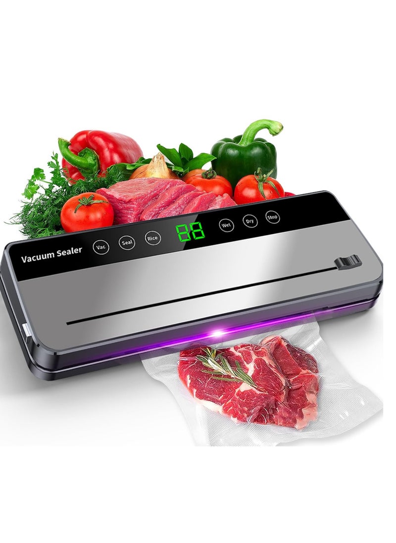 Joshberg Vacuum Sealer Machine,8 in 1 Food Saver Vacuum Sealer Machine with Cutter,Compact Air Sealing System LED Indicator, Dry&Moist Food Modes  - Image 1