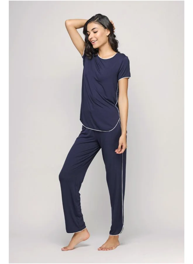 NeceSera Love Sleep Piping Pajamas Set