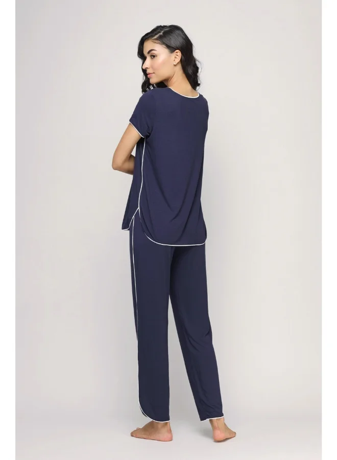 NeceSera Love Sleep Piping Pajamas Set