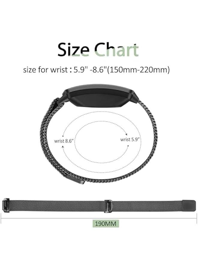 Metal Bands Compatible with Fitbit Inspire 2/Inspire HR/Inspire, Wristband Mesh Bracelet Replacement Strap for Fitbit Inspire 2/Inspire HR/Fitbit Inspire - Image 4