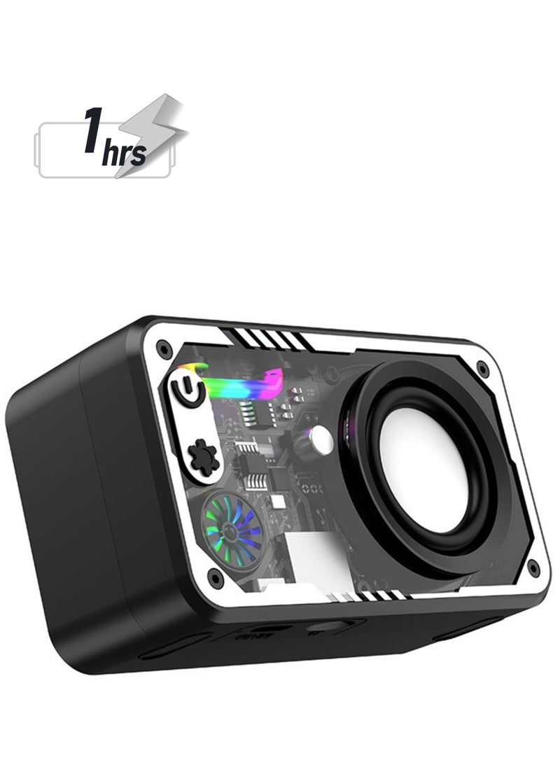 Excefore - Portable Bluetooth Speaker, Bluetooth Speaker Loud, Wireless Bluetooth 5.3 Speaker with Color RGB Light, Device Serial Connection Double Speaker, Transparent Bluetooth Sound for Indoor, Outdoor - Image 1