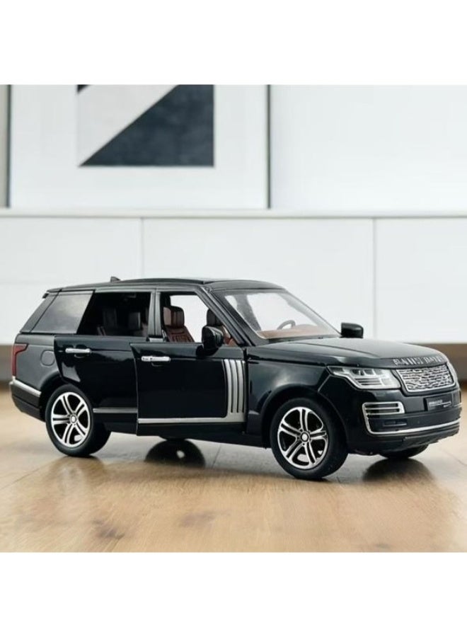 مجسم سيارة رنج روفر Range Rover دييكاست معدني عالي الدقة مقياس 1:32 - أسود ملكي لامع بتفاصيل فضية وأبواب قابلة للفتح، هدية النجاح والوقار للمدراء والآباء، قطعة ديكور مكتبي فاخرة وأداة تصوير إعلاني احترافية - Image 5