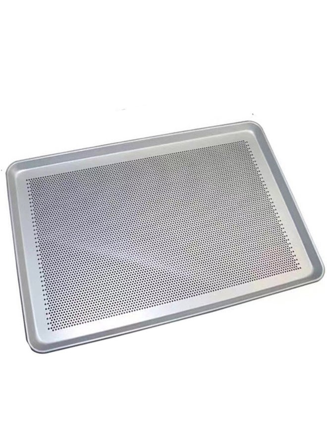 Large Baking Tray Punching Bread Commercial Non-stick Aluminum Alloy Aluminum Plate Rectangular Biscuit Baking Basin Oven Tray Household-Specifications:Aluminum Plate Plain Body 60*40*3 Cm0.8 Thickness 2.7kg - Image 1