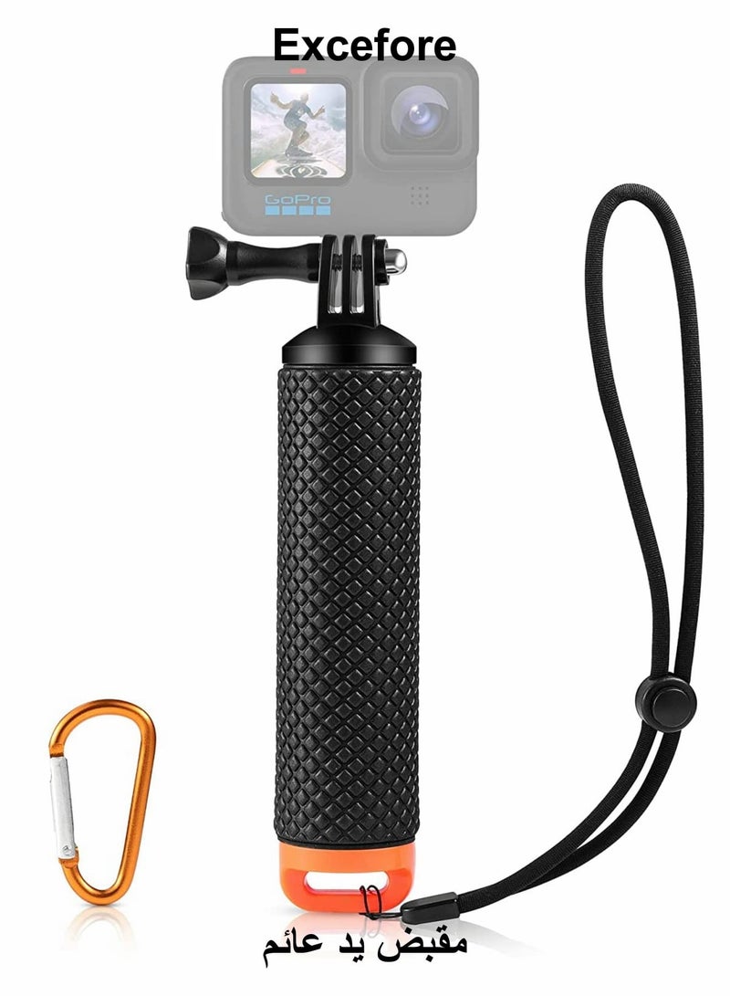 Excefore Floating Hand Grip for Hero 10/9/8/7/6/5/4/3/3+/2/1/Session Black Silver, Camera Handler & Handle Mount Accessories Kit - Image 1