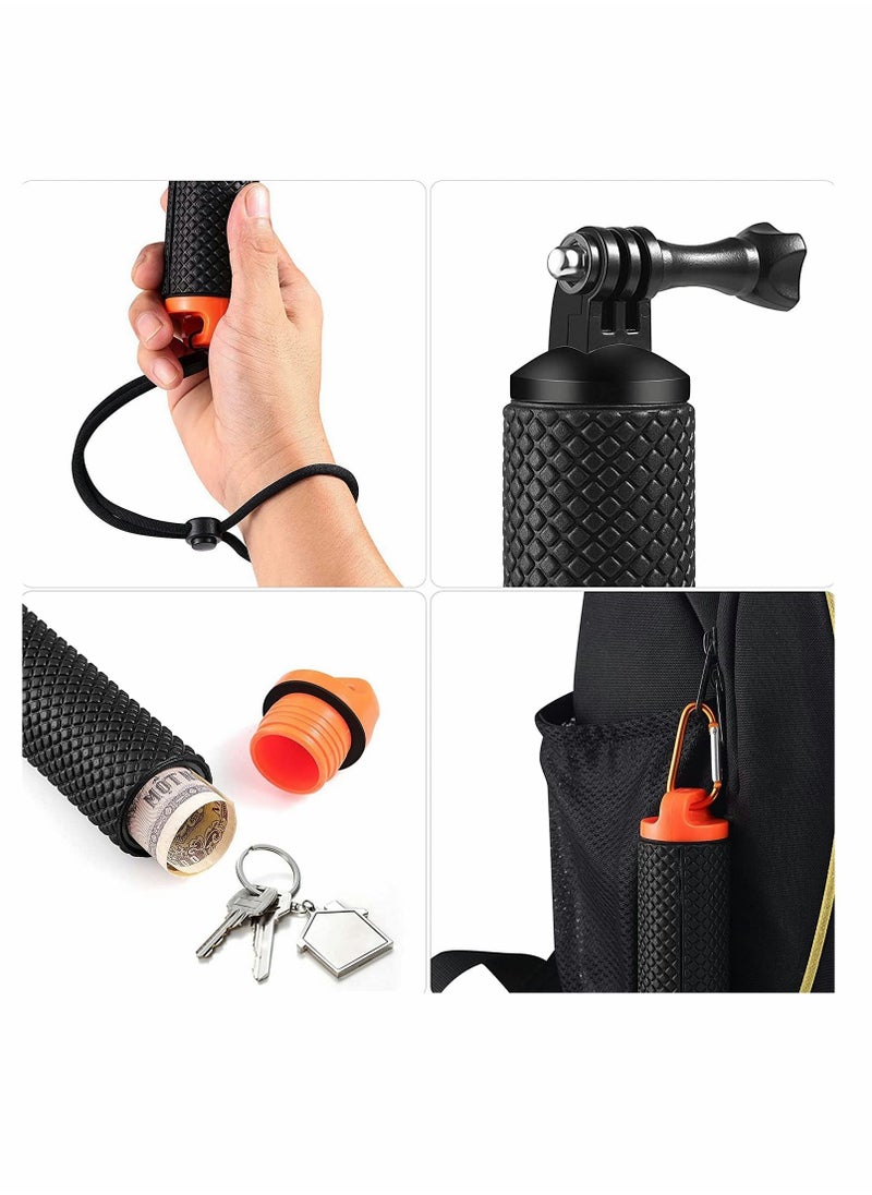 Excefore - Floating Hand Grip for Hero 10/9/8/7/6/5/4/3/3+/2/1/Session Black Silver, Camera Handler & Handle Mount Accessories Kit - Image 1