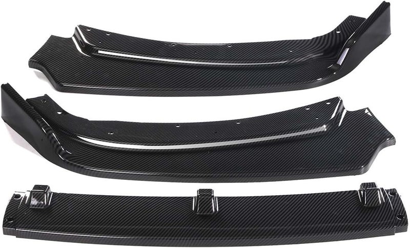 Wivplex Black Carbon Fiber Look Front Bumper Lip Splitter for BMW 3 Series F30 - Image 3